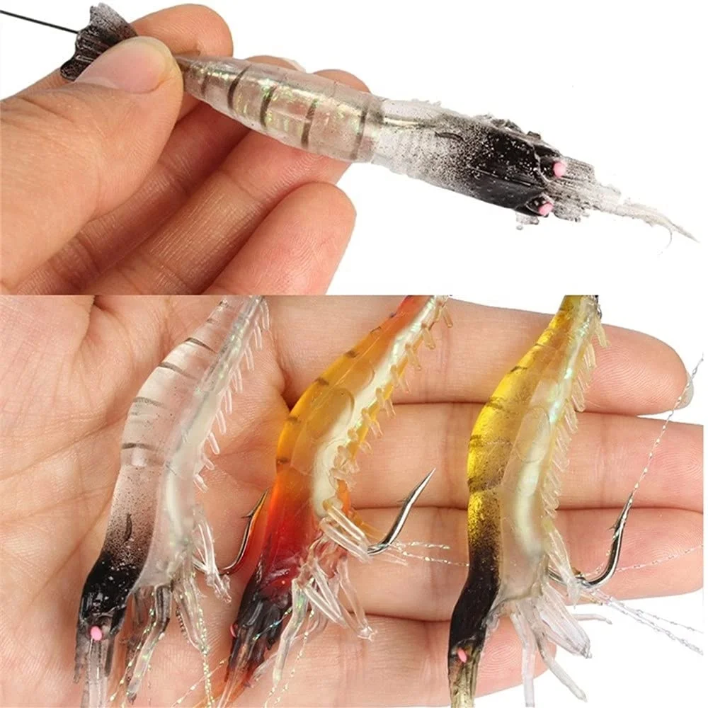fishing lure Built-in Hook luminous Bait Shrimp kit Noctilucent Shrimp winter fishing fishing sea lure