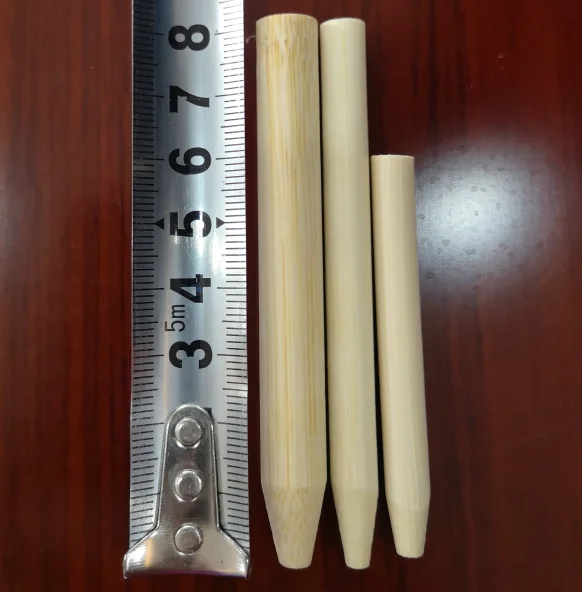 Packing stick Customized hot imprint thick bamboo sticks with different sizes  blunt point for stuffing paper cones