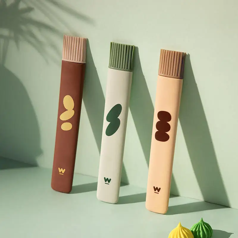 HUAMJ BPA Free Food Grade Barbecue Cooking Silicone Pastry Basting Bbq Sauce Cooking Oil Brush