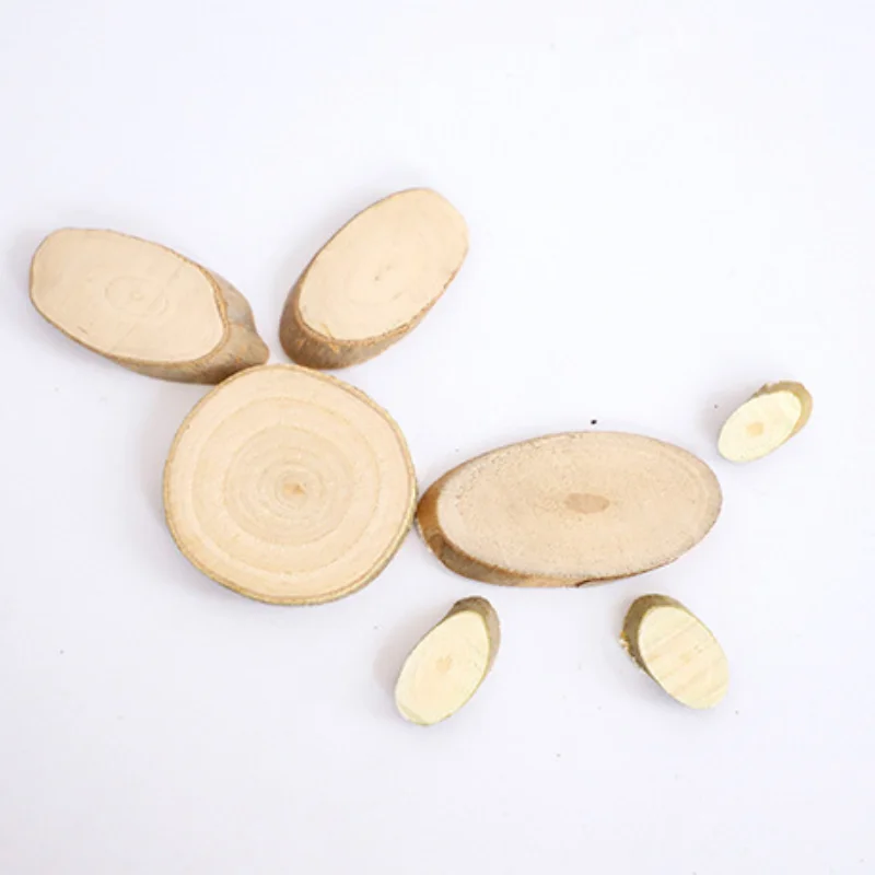 Custom Natural Wood Eco-friendly Raw Wood Pine Chip Handmade Diy Children Toy Wooden Log Slices Diy Crafts