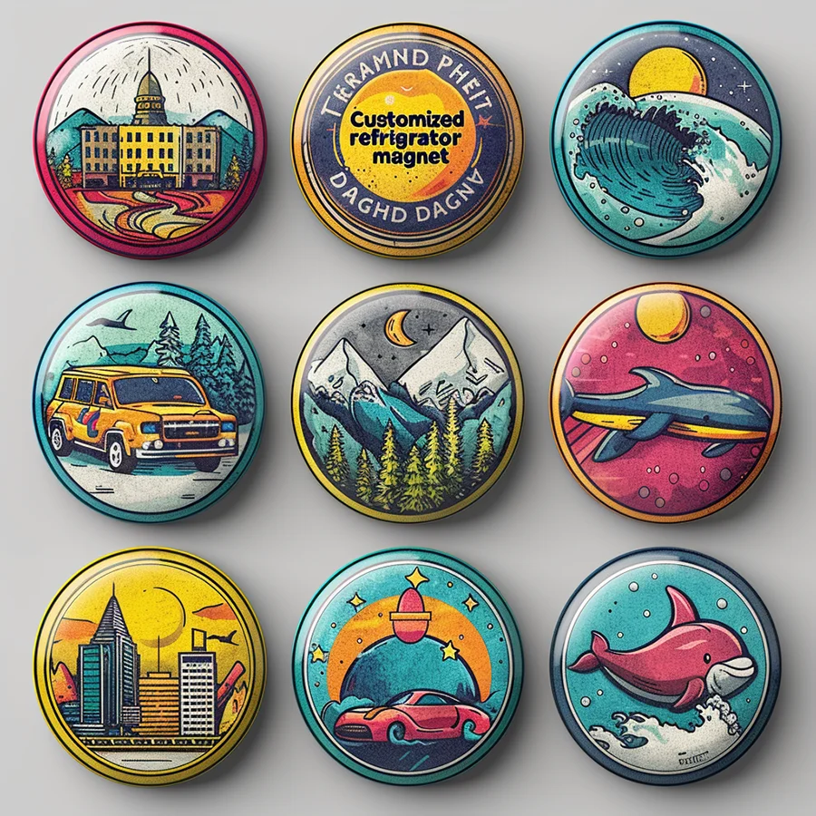 Blank Refrigerator Magnets Wholesale Zinc Alloy Refrigerator Magnet Souvenirs Sublimation Blank Metal Refrigerator Magnets