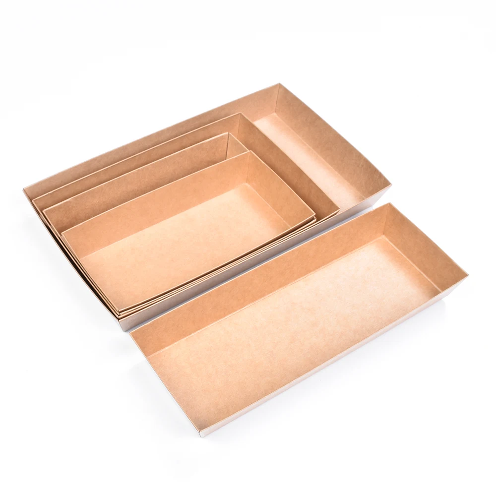 Sunzza package custom printed brown container boxes disposable paper plates for restaurant take out packaging