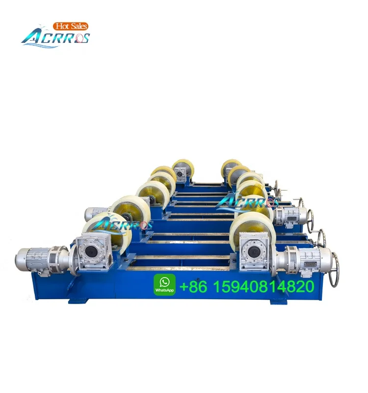 Tank Vessel Tube Welding Rotator 10Tonne Screw adjust center distance welding turning rolls