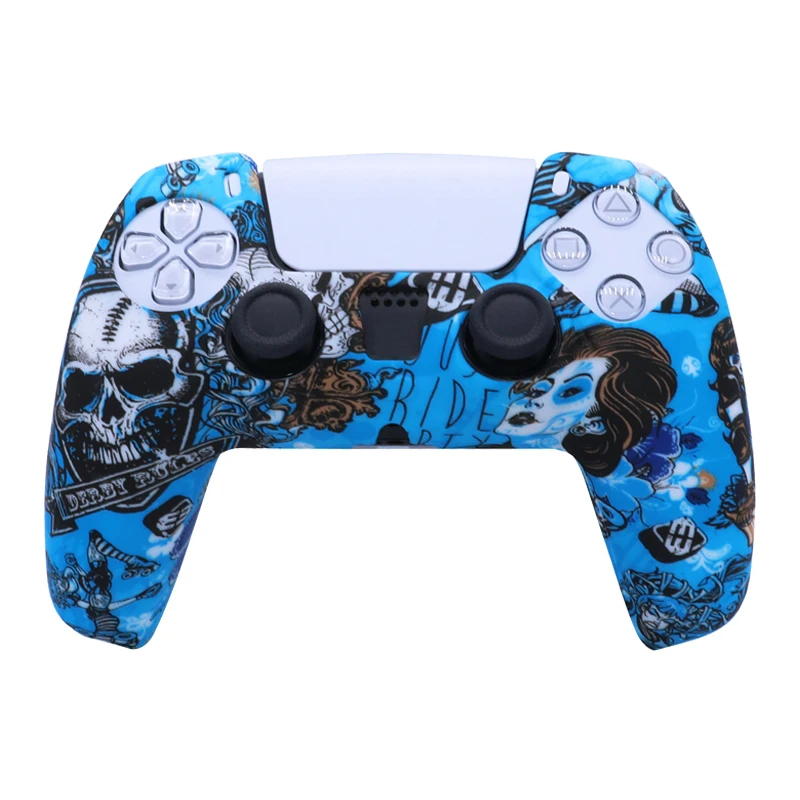Amazon Choose PS5 контроллер заказной печати силиконовый чехол для Sony Dualsense ручки большого пальца красочные