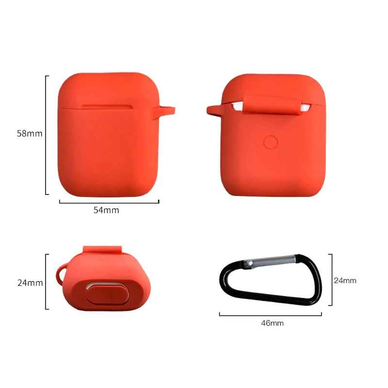  Высококачественный Чехол Air pod 1 противоударный чехол forAirpods 2 Очищаемый мягкий силиконовый защитный для