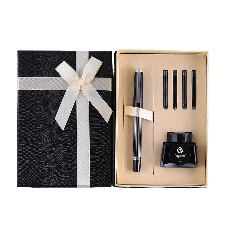 
High Quality Classic Fountain Pen Gift Set With Replace Nib Ink Gift Fountain Pen With Box 