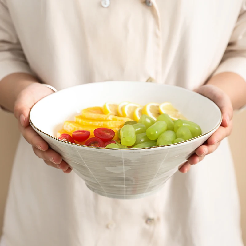 OSBORN Ceramic Dinnerware Rice Bowl Japan Retro Japanese Style Ramen Soup Bowl Home Large Bowls Single Underglaze Ta