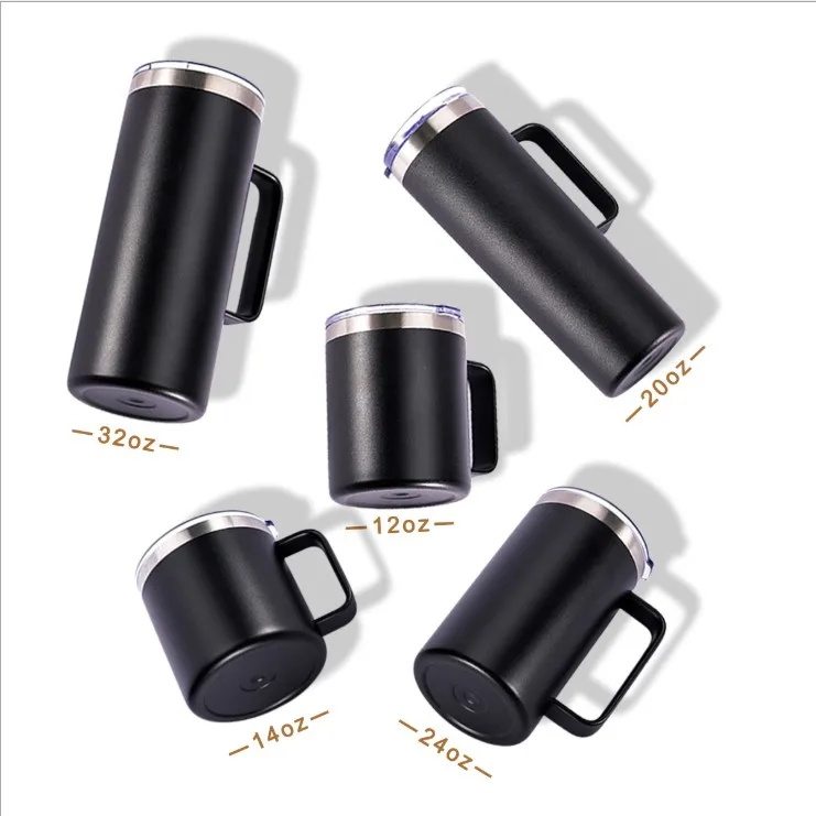 12oz/14 унций/20 унций/24oz/32 унций с двойными стенками из нержавеющей стали стакан вина чашки в оптовым ценам ручкой yetiss крышкой и