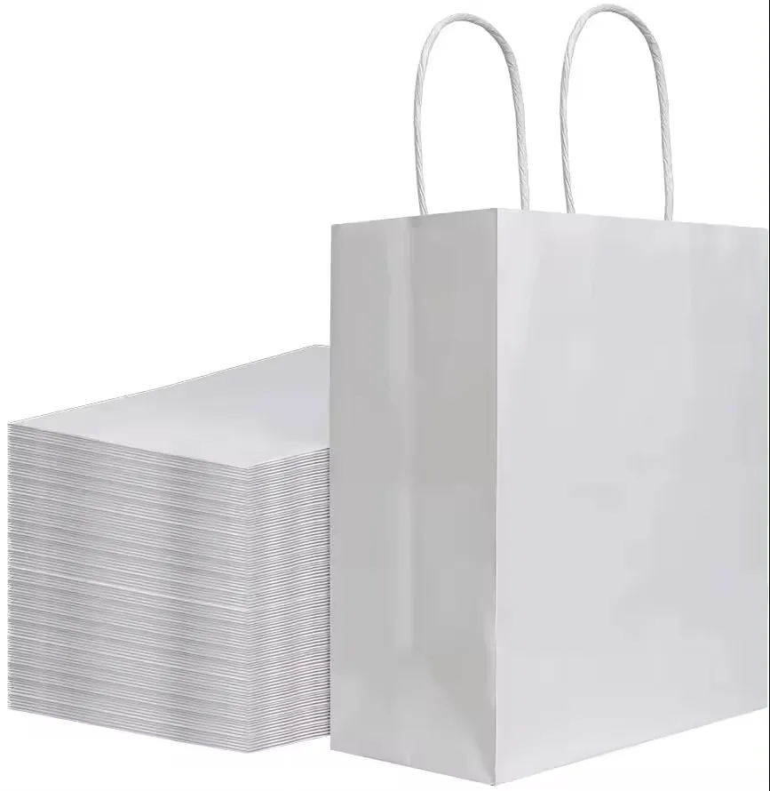 Fast Print Factory Customized Kraft Paper Bags Custom Private  Logo Shopping Gift Recyclable Paper Bags