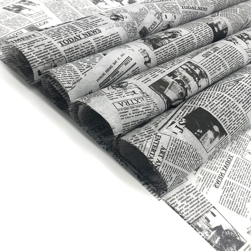 
Printing Copy Paper English Newspaper Stock 17g Tissue Gift Wrapping Wet Proof Printing Paper 