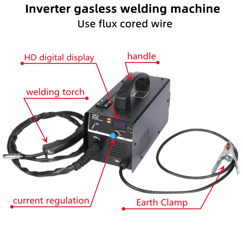 New Smart Mig 200 Welding Machine Wholesale Igbt Inverter Mig Welders Machine No Gas Welding Equipment