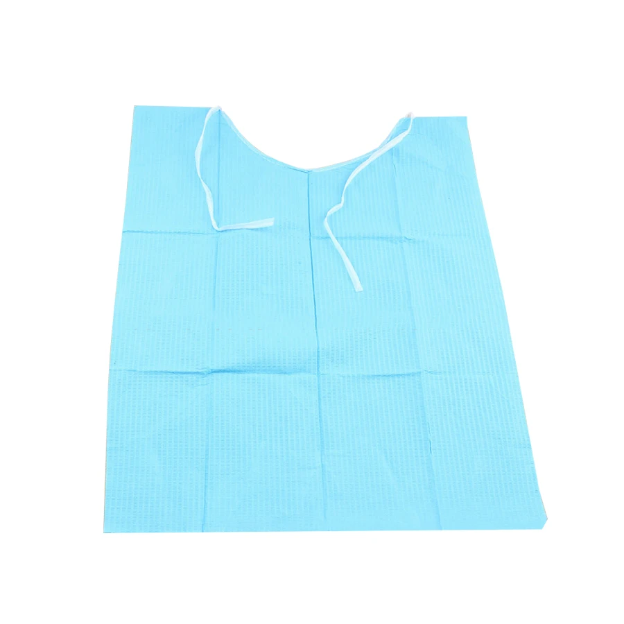 Disposable Medical 3 Ply Waterproof Dental Bibs Dental Towel For Hospital Clinic