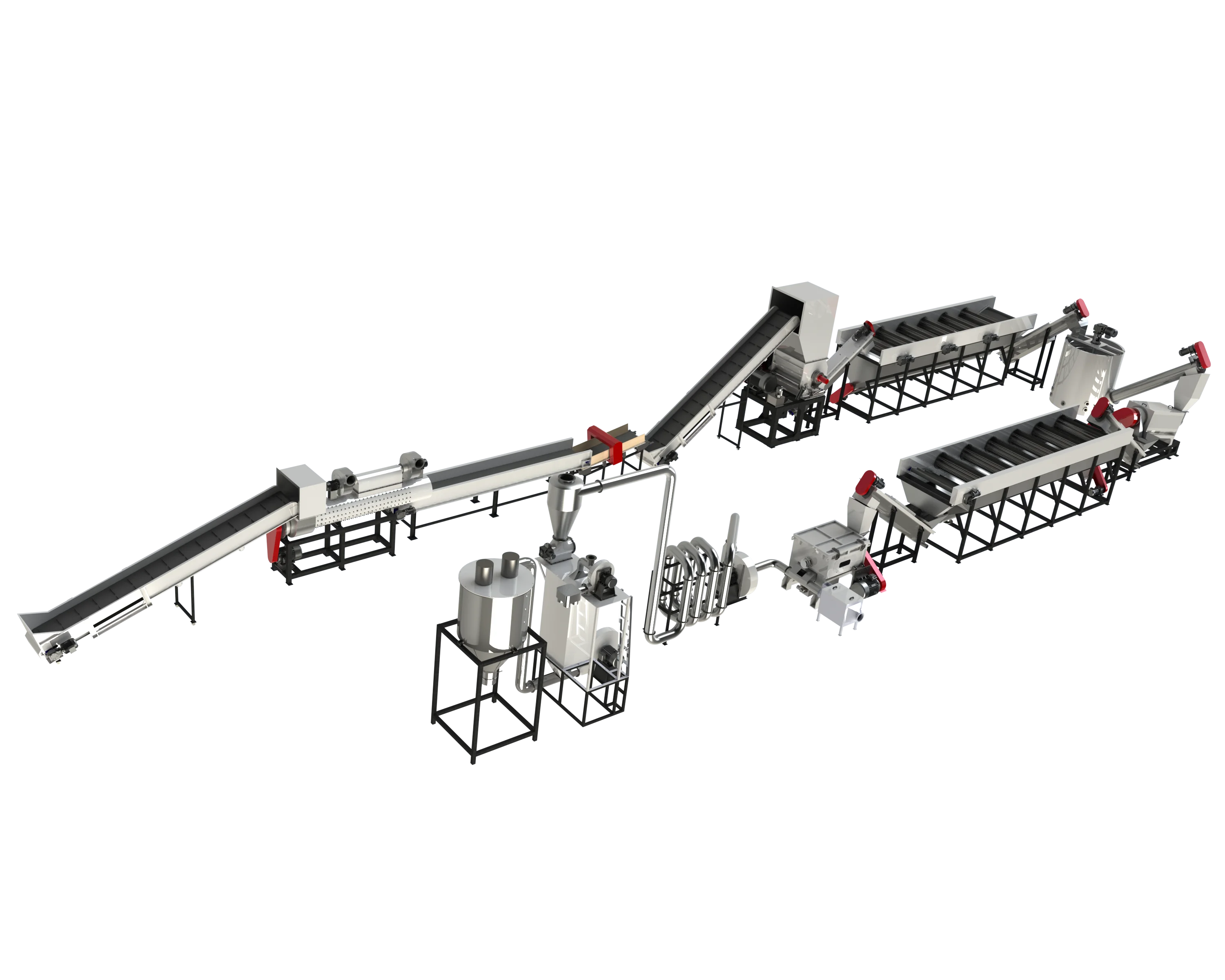 Профессиональное производство отходов б/у скребок пластиковых ПЭТ бутылок хлопьев дробления мойки сушки переработки машин