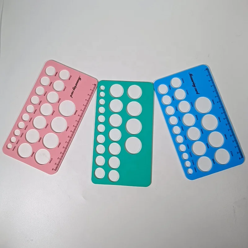 Children Drawing Stencils Measurement Soft Measuring Tool Sizer Card Reusable Silicone Flange Breast Nipple Measuring Ruler
