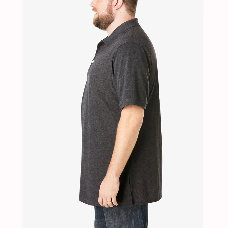 Mens Classic Fit Big And Tall Polo Shirts Short Sleeve  Staff Uniform Solid Soft Cotton Polo Shirt