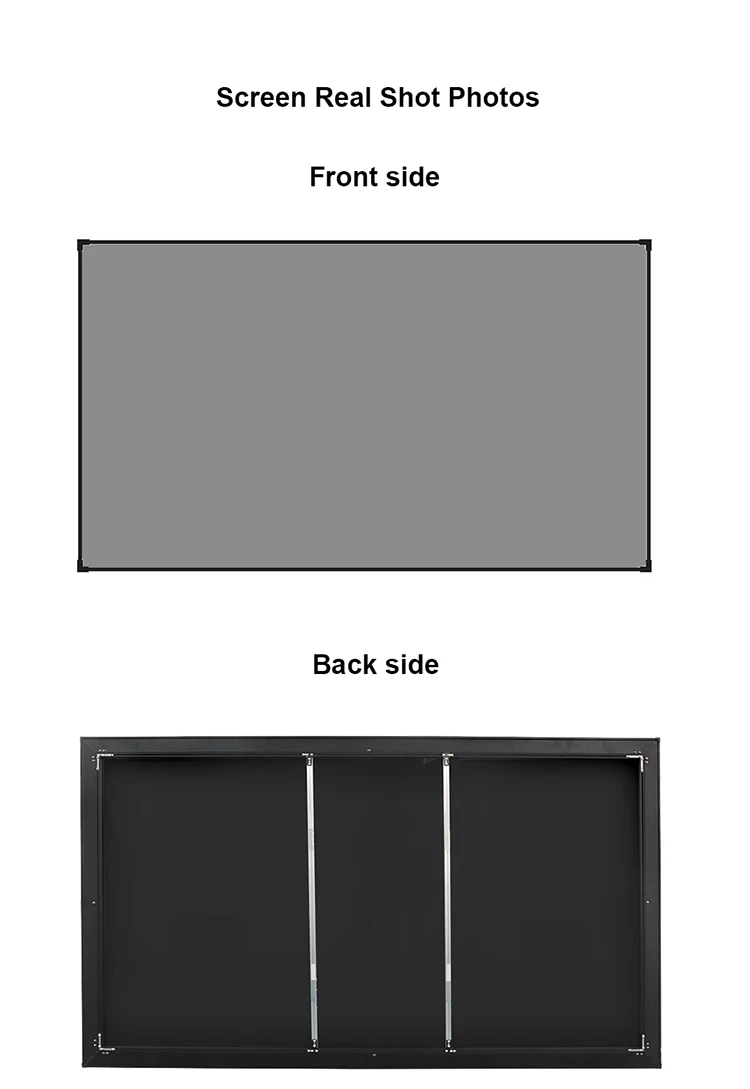 Best Quality ALR CLR Fixed Frame projector screen for 3D 4K UST laser Projector 84inch