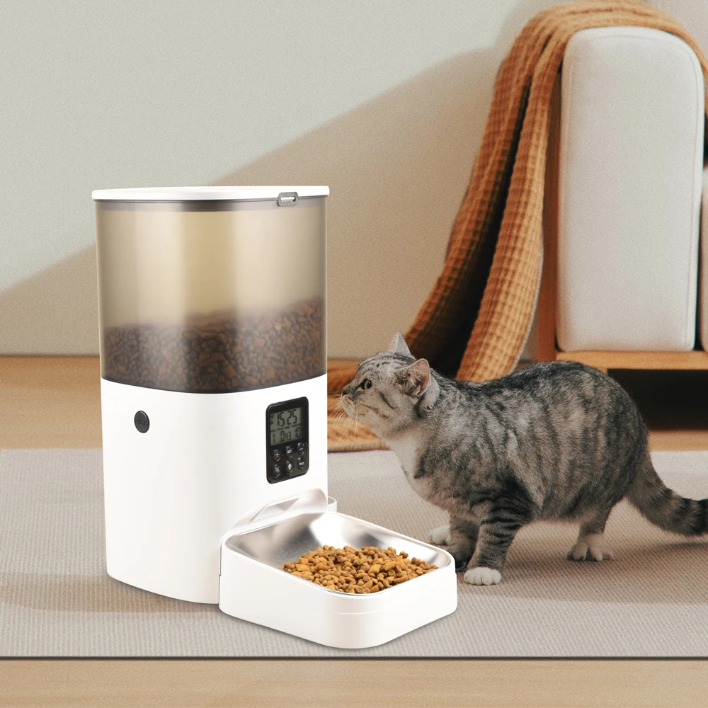 Hot Sell Smart 6L Automatic Pet Food Feeders Dry Food Dispenser with Camera Wifi Remote Control