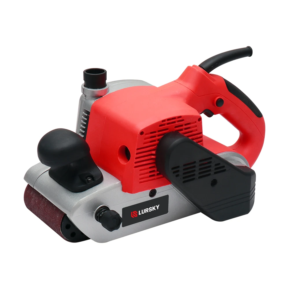 LURSKY Wood Sanding Machine Mini Wide Belt Disc Drum Sander Industrial with 100x610mm Sanding