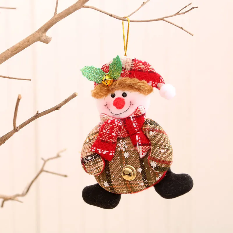 hristmas Tree Decoration Accessories Deer Santa Claus Pendants for Home Indoor Outside Winter Holiday Decor Supplies