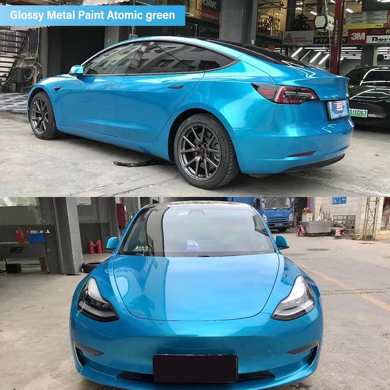 Лидер продаж ПВХ автомобильная виниловая пленка супер яркая металлическая синий автомобиль меняющая цвет краски для автомобиля