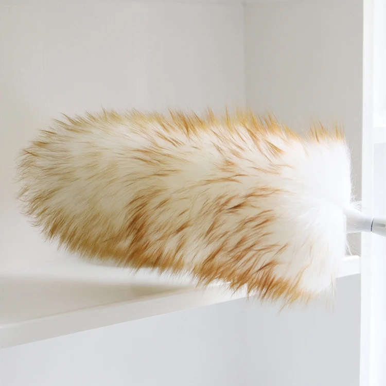 Household Cleaning Tools Feather Brush Duster Soft Wool Dust Cleaner with Wooden Handle