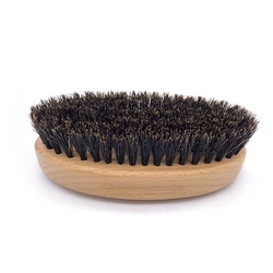 Natural Boar Bristle Beard Hair Brush Shaving Comb for Men Bamboo Face Massage Comb