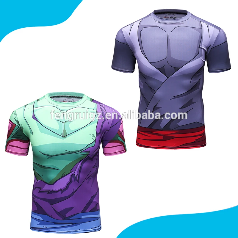 New Series Anime Workout T Shirt Men Casual Anime Sublimation Sportswear