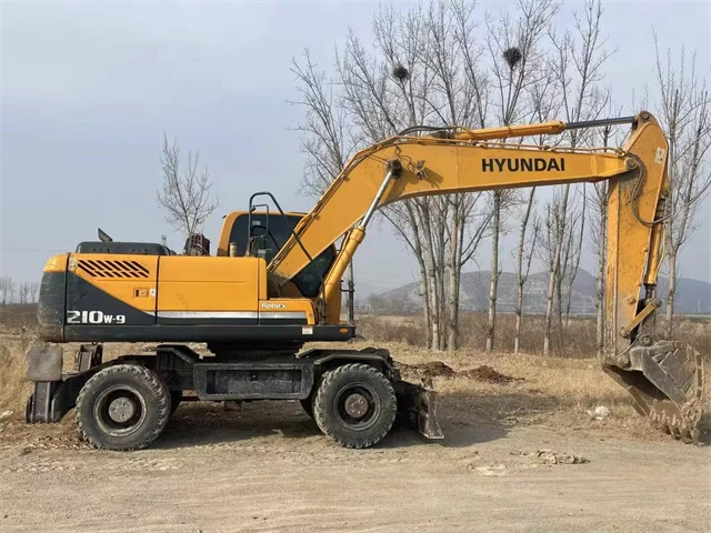 Used Hyundai 210w-9 Hydraulic Wheel Excavator, Hyundai Wheel Excavator