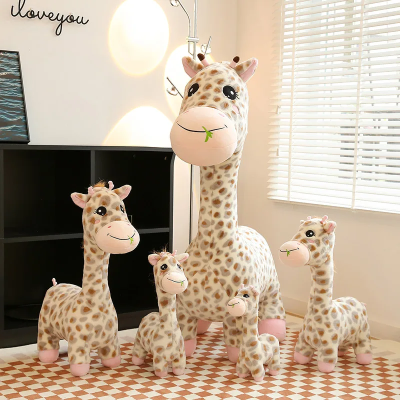Simulation cute spotted giraffe doll wholesale animal Sleeping Pillow Toy plush toy Cartoon Cotton Stuffed Doll