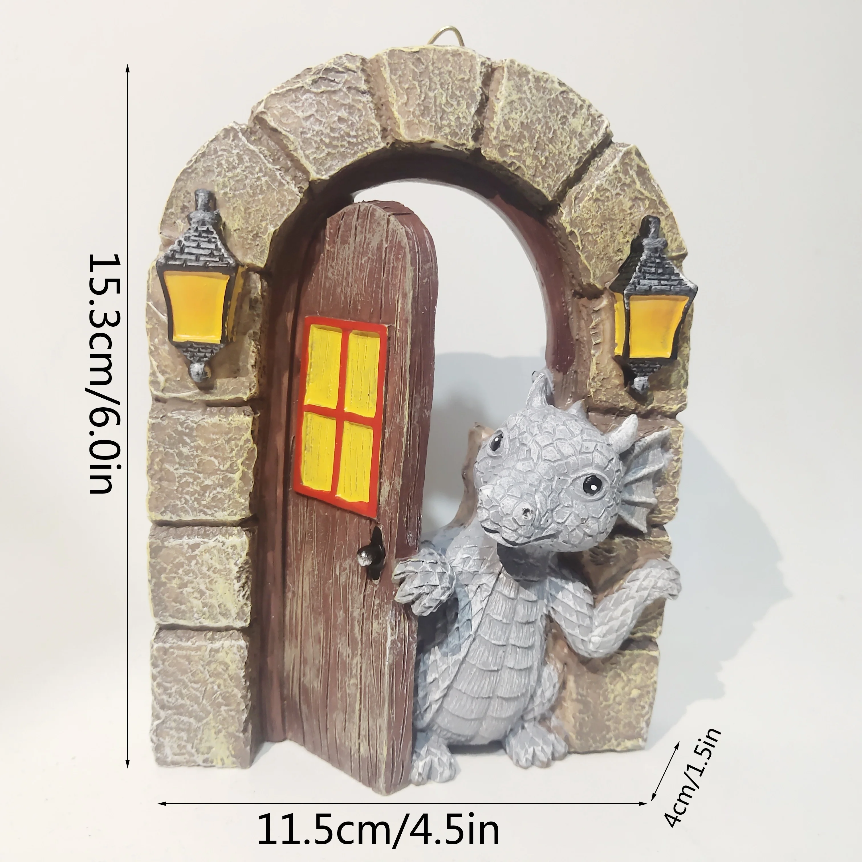 Fengzhi Factory Little Dragon Open Door Garden Decorations Cute Resin Craft Statues Modern Style Sculpture