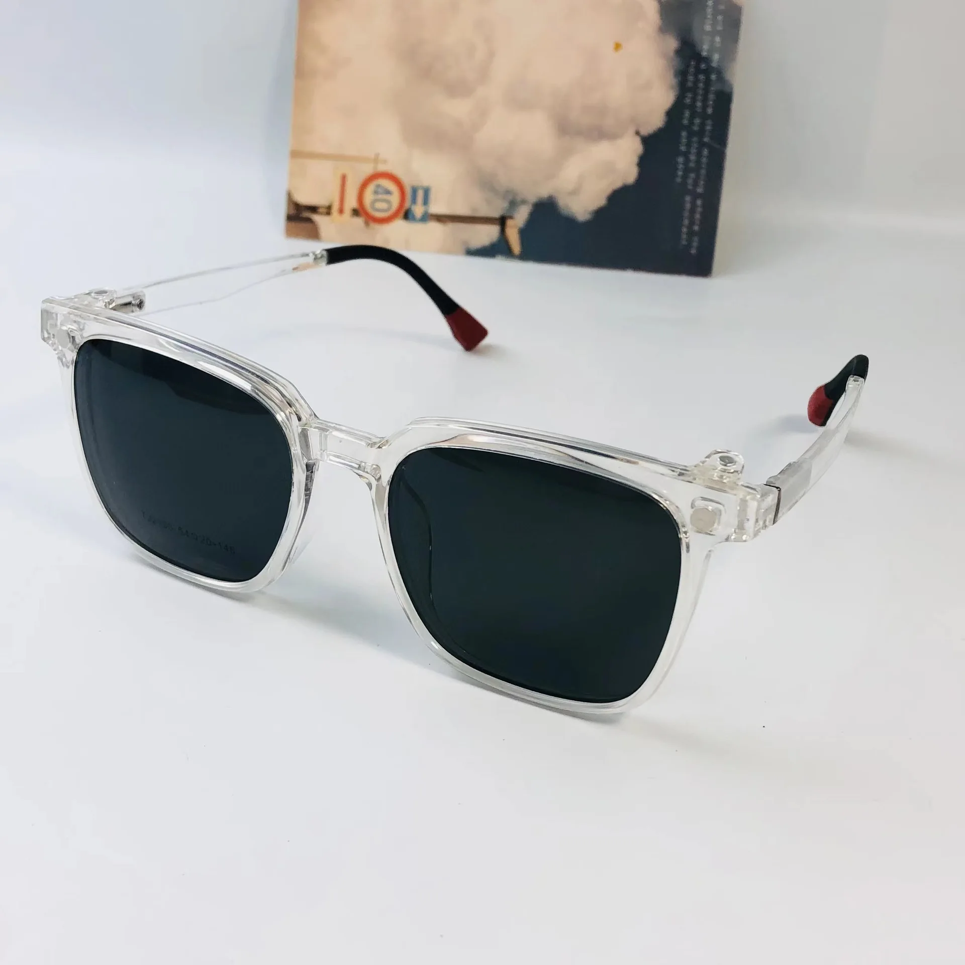 TJ2190 new hotselling unisex TR full frame clip on polarized sunglasses