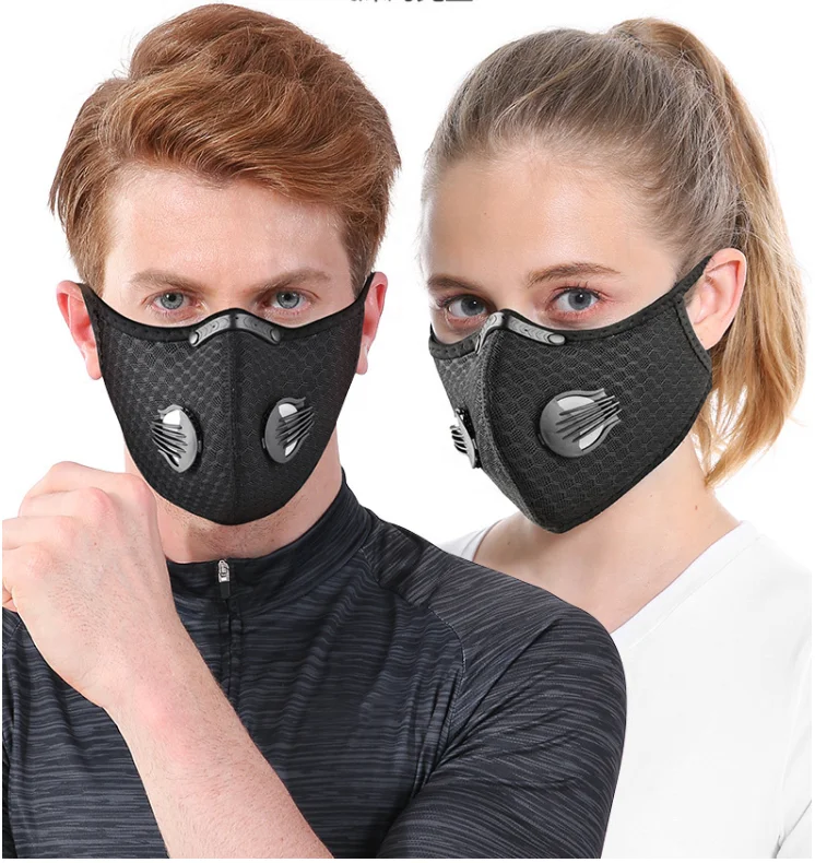 Meixin дышащая многоразовая Спортивная универсальная тренировочная маска для фитнеса с клапанами и