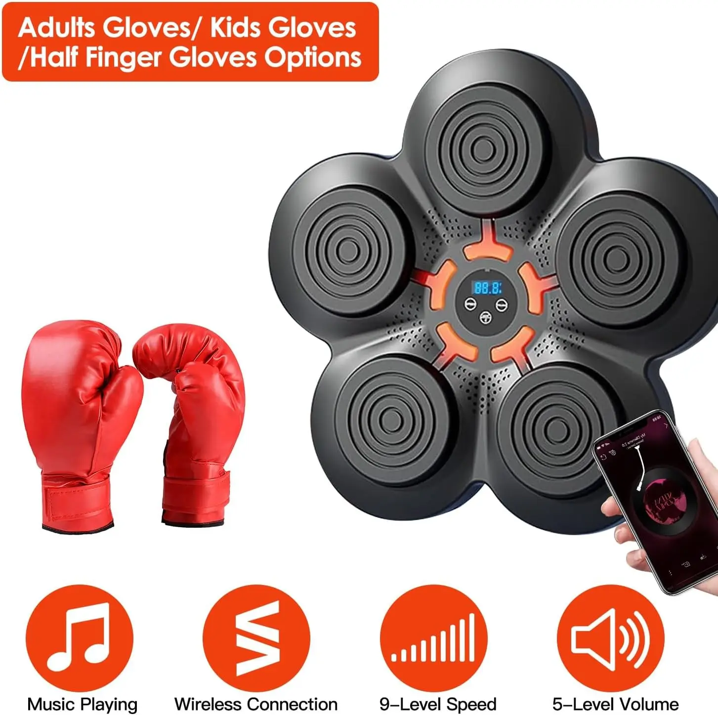 Home Indoor Intelligent Music Electronic Adult Child Boxing Machine Smart Music Boxing Machine