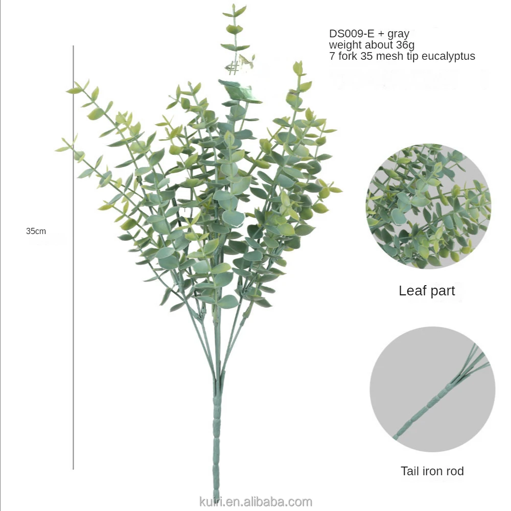 qh164-0125d hot sales simulation fern plants sage plant artificial arrangement green 3d model plastic leaf