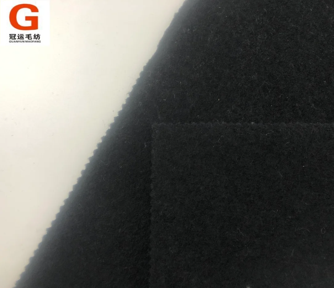 New arrival boiled wool fabrics 100%wool fabric medium weight