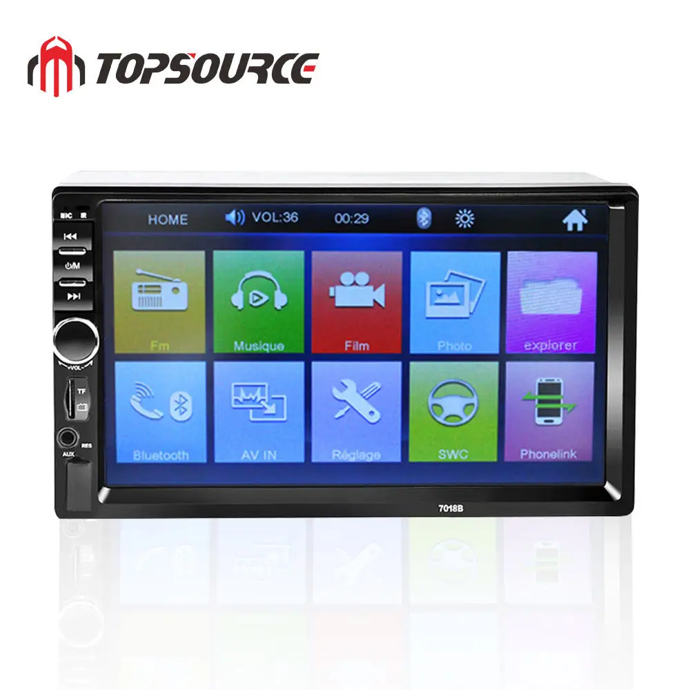 Автомагнитола 2 din 7018B MP5-плеер с 7-дюймовым сенсорным экраном радио и камерой заднего вида