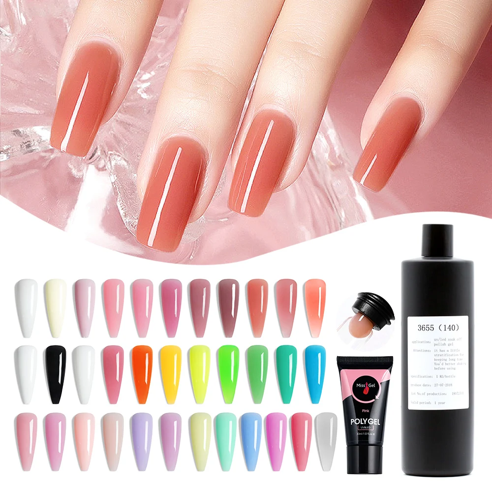 1Kg Color Acrygel Wholesale Private Label UV Gel Polis Acrylic Poligel Nail Extension Poly Gel