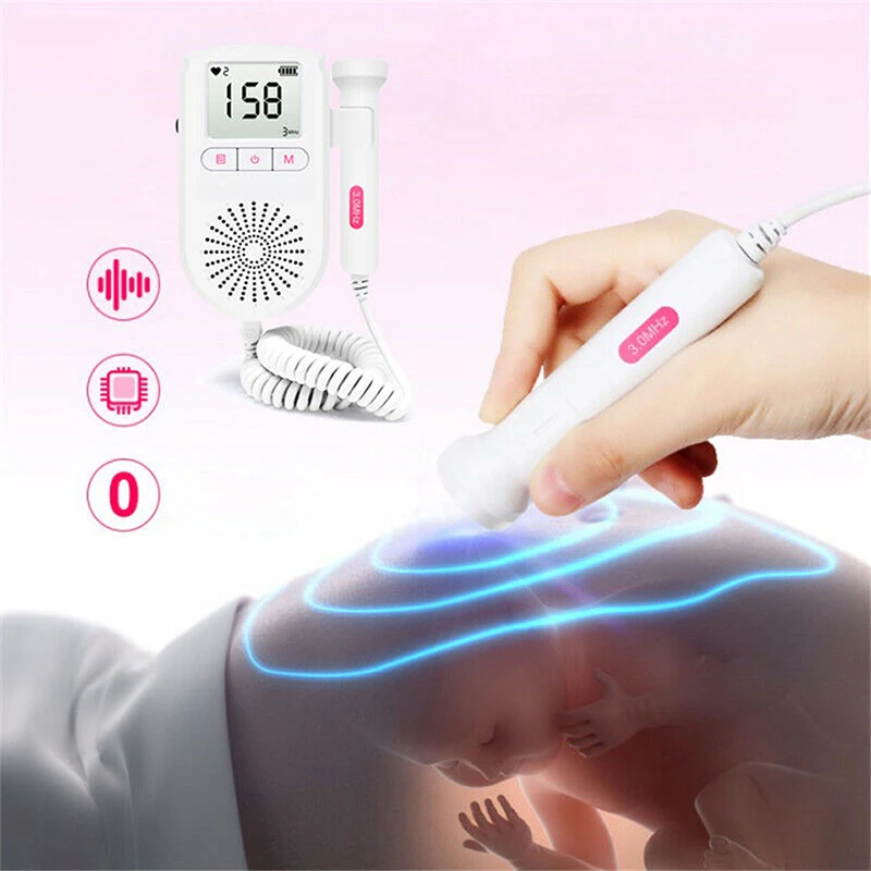Medical Ultrasound Instruments Portable Monitors Hospital Fetal Doppler Monitor Baby Heartbeat Monitor