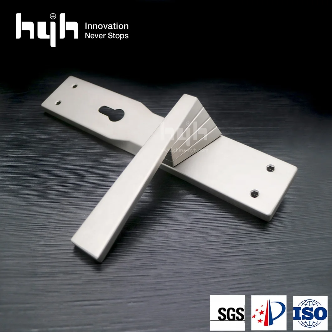 Guangdong-hyh Hardware Morocco Security High Quality Plate Door Handle, Hot Sale Door Handle On Plate