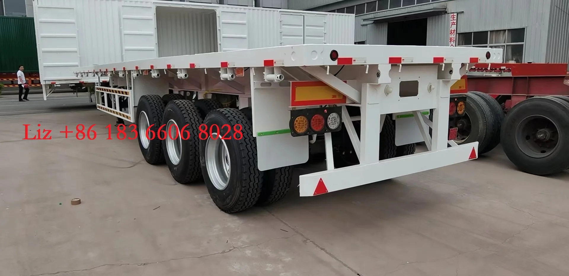 Xinya 3 axle 4 axle 40FT container semi trailer with 12 units locks