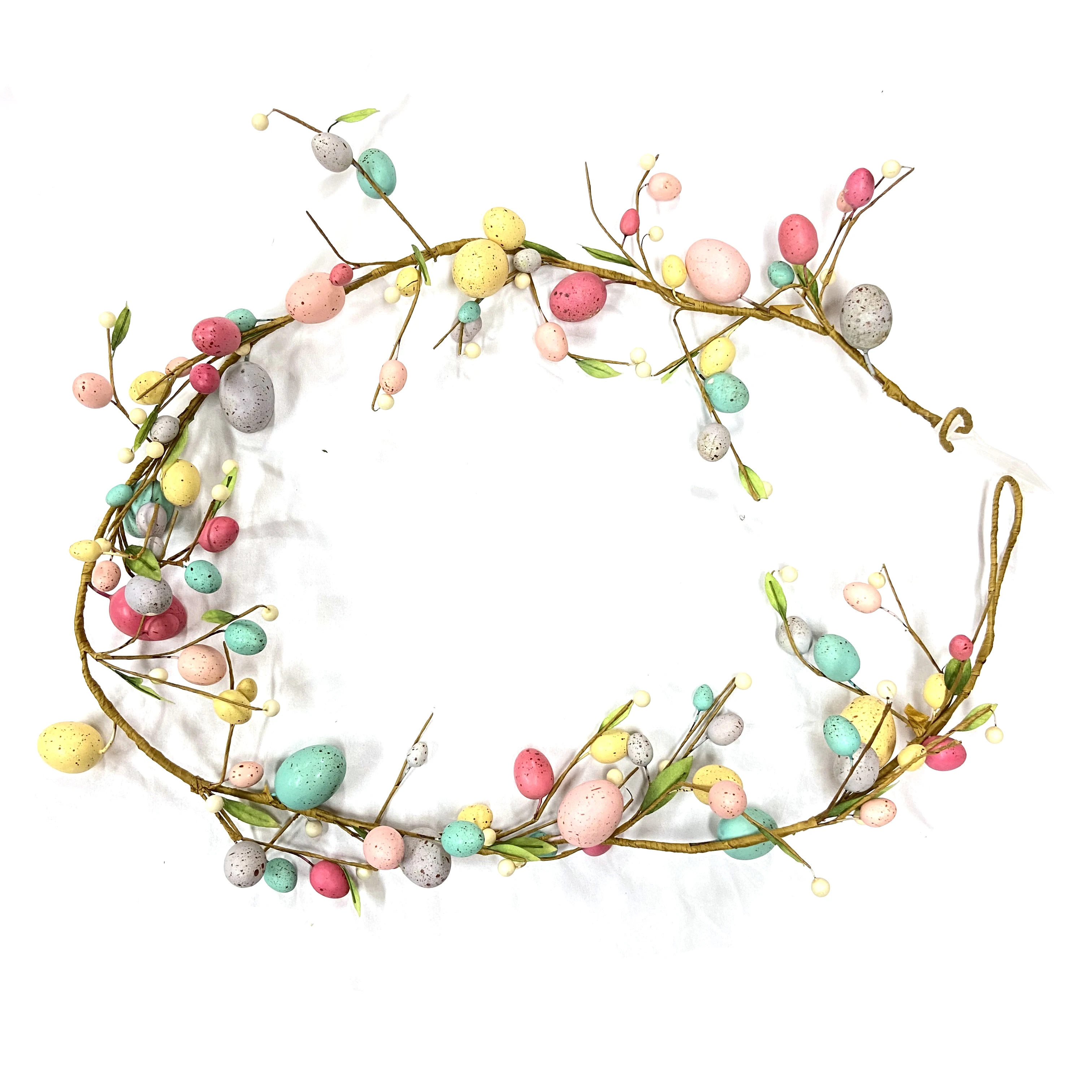 Mixed Twigs Pastel Eggs 6ft easter garlands for Front Door and Wall Decoration