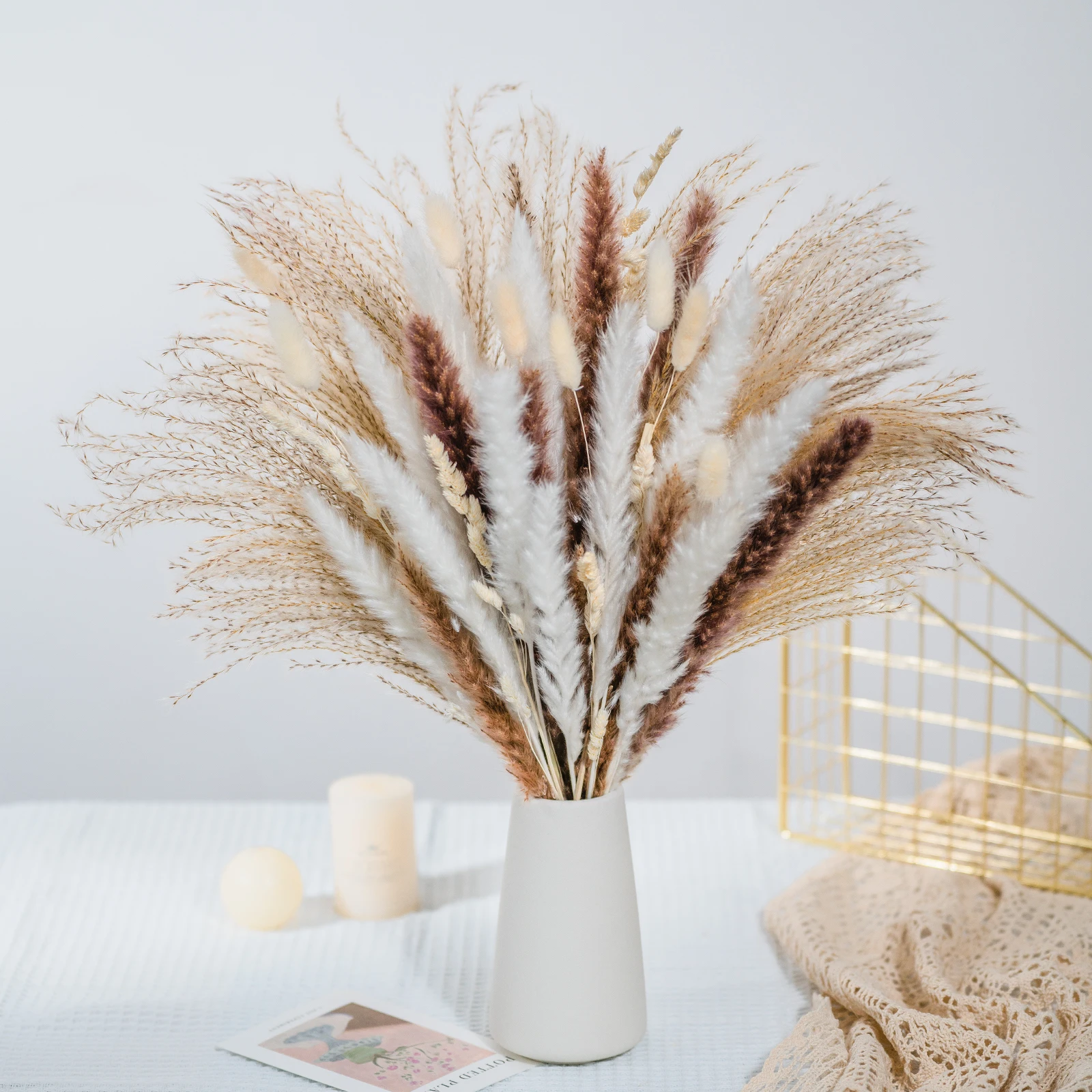 high quality flowers dried flowers and feathers birthday gift for girlfriend valentines day
