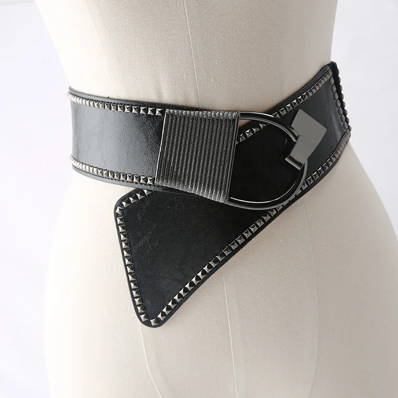 Gothic Style Rivet Dark Style Womens Plastic Waist Coat Dress Suit Womens Belt