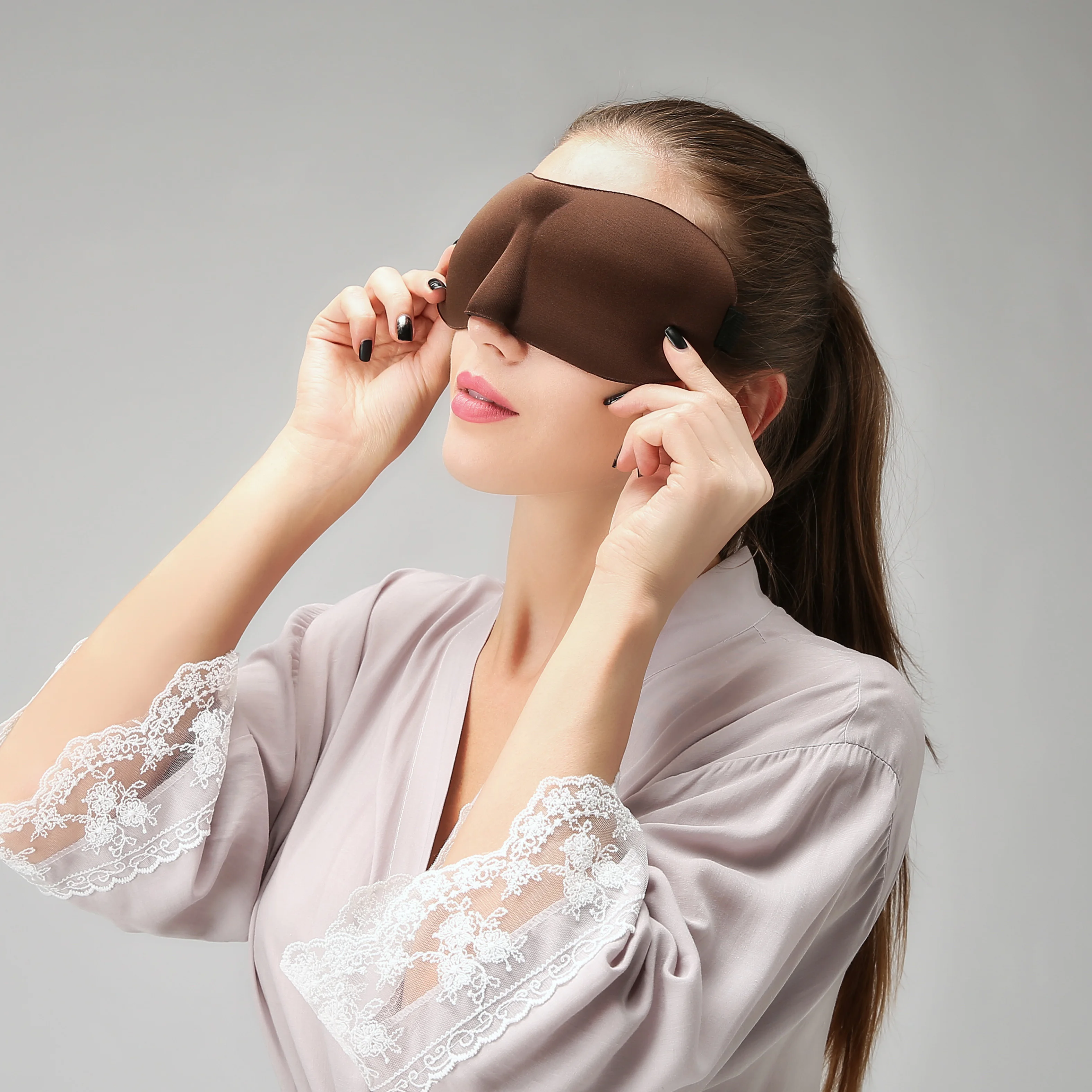 Blocking Light 3d eyemask soft and comfortable Stereo nose 3D Contoured Travel blindfold Factory customization