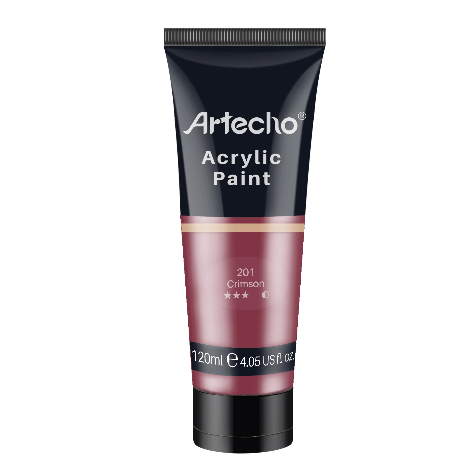 Artecho Acrylic Paint for Art Paint, Decorate, Crimson Red 4.05 Ounce/120ml Acrylic Paint Supplies for Wood, Fabric, Crafts