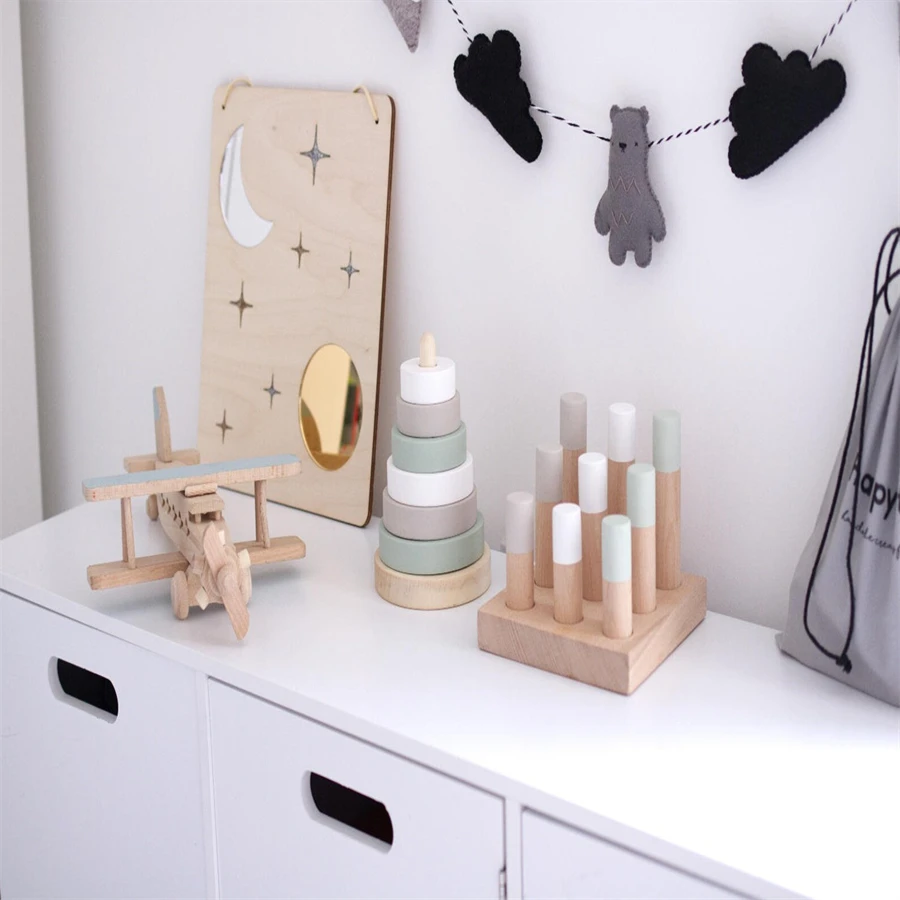 Wholesale Custom Wooden Handmade Kids Peg Sorter Waldorf Toddlers Natural Educational Gifts Baby Montessori Toy