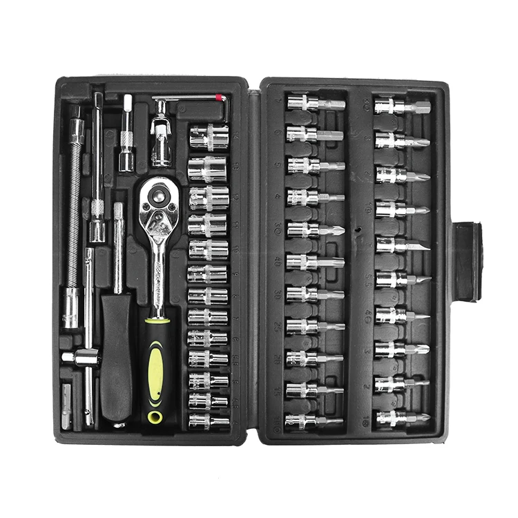 Drive Socket Ratchet Wrench Combination Tools Kit 46 Pcs Torex Multifunctional Repair Socket Wrench Set