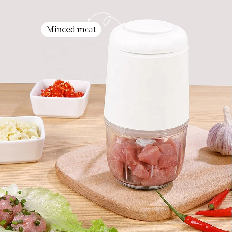 Kaiteng Portable USB Rechargeable Mini Meat Grinder Electrical Food Chopper Grinder For Home Hotel Trip Use
