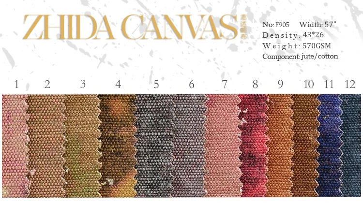 55% cotton 45% jute tie dyed cheap curtain wholesale quality jute printing fabric