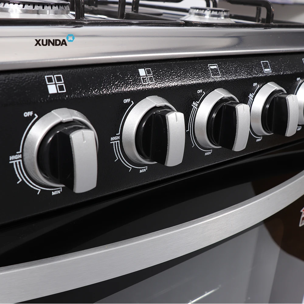 Xunda Modern Gas Cooker Free-Standing Oven 3 Burner 1 Hot Plate Gas Electric Stove 4 Burners Kitchen With Oven And Grill